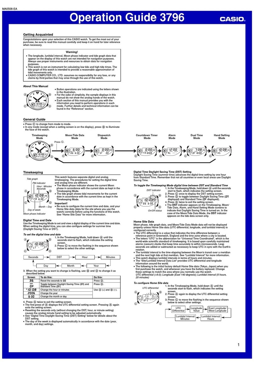 Casio Ana-Digi AMW-710-1AVEF User manual Casio Ana-Digi AMW-710-1AVEF User manual