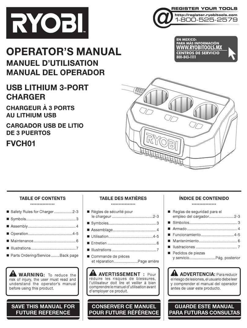 Ryobi FVCH01 Operator's manual