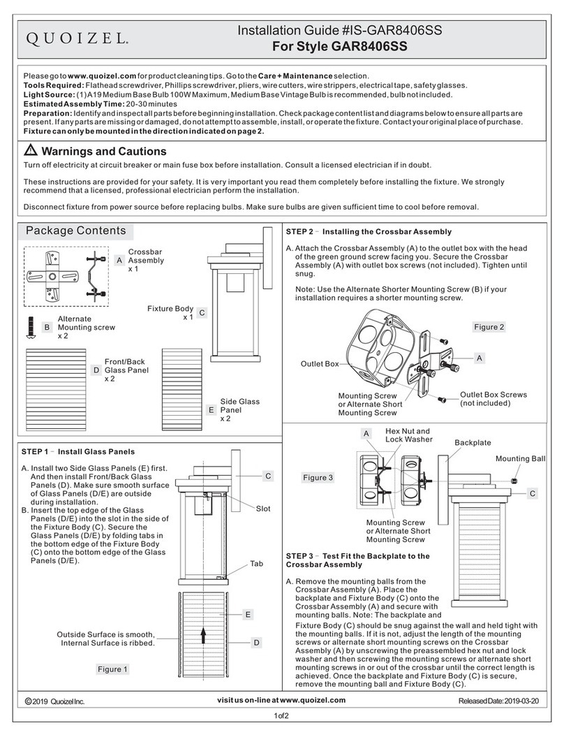 Quoizel GAR8406SS User manual