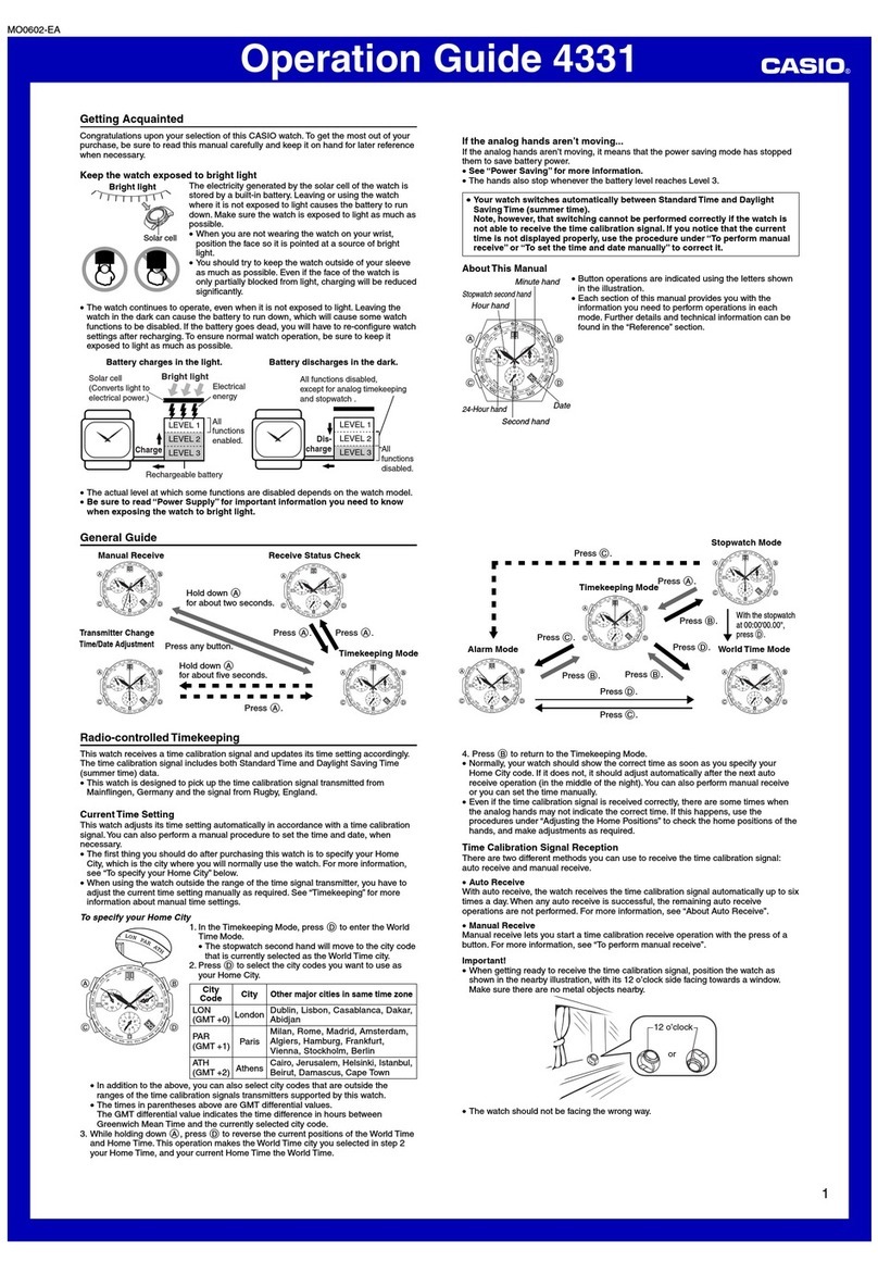 Casio Oceanus OCW-650TDCE-9AV User manual Casio Oceanus OCW-650TDCE-9AV User manual