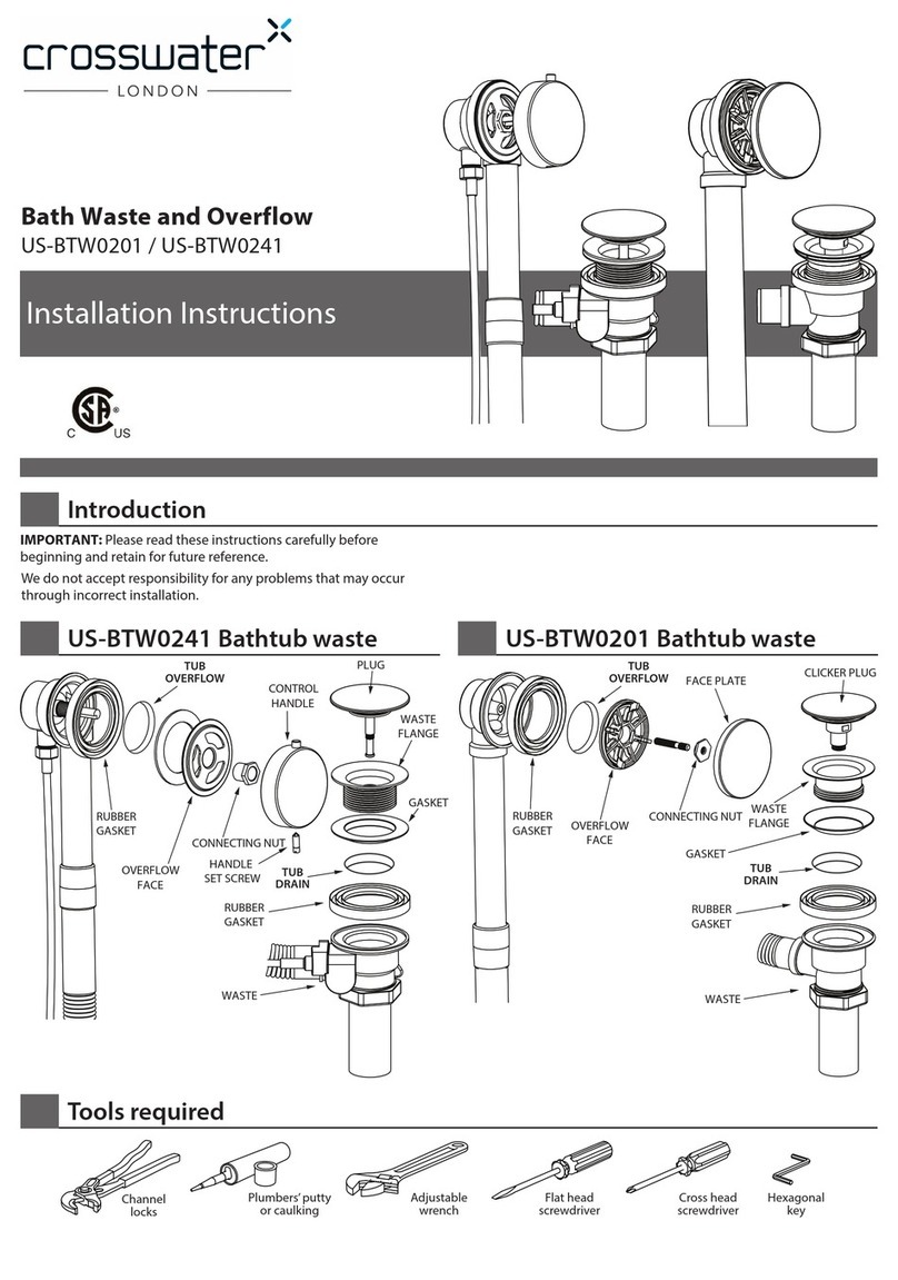 Crosswater US-BTW0201 User manual Crosswater US-BTW0201 User manual