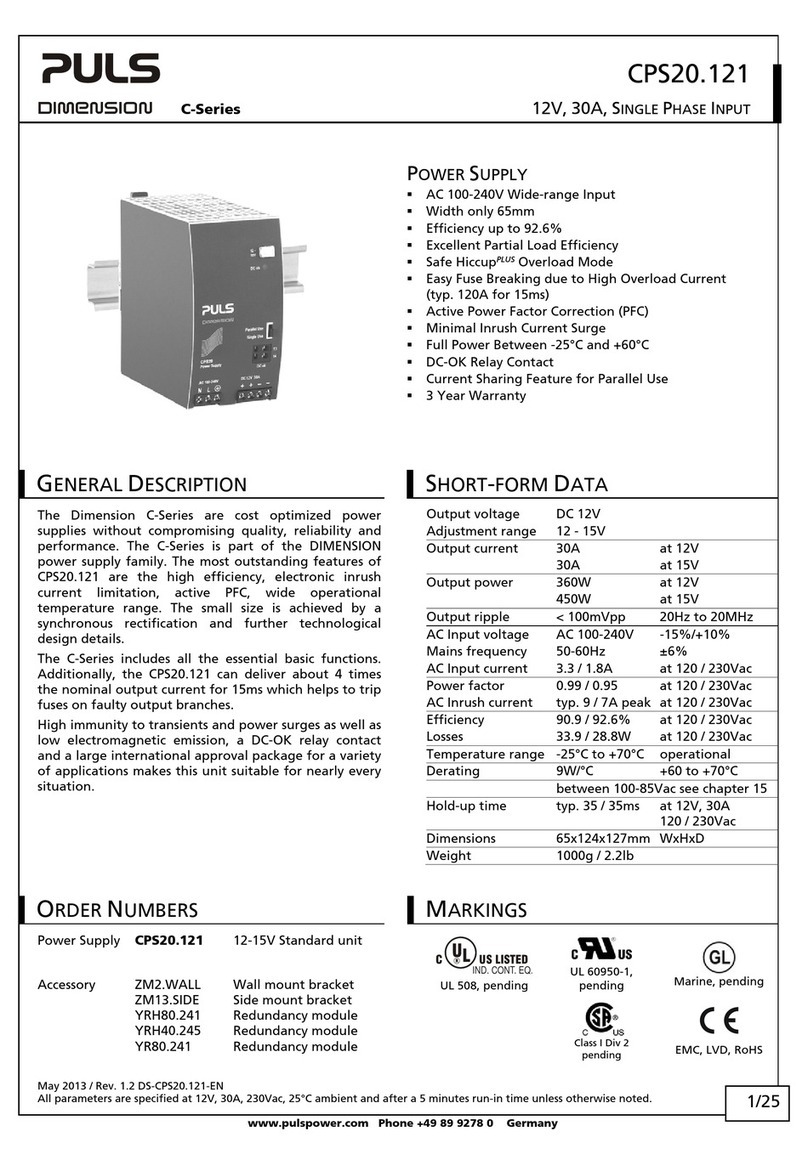 Puls Dimension C Series User manual