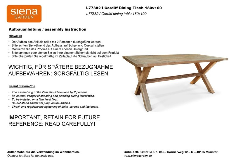 siena GARDEN Cardiff L77382 User manual