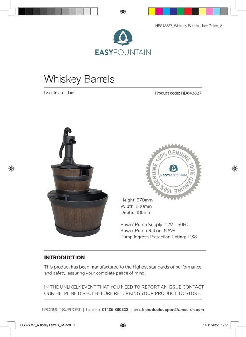EASYFOUNTAIN Whiskey Barrels User instructions