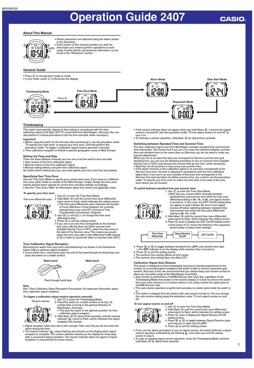 Casio 2407 User manual