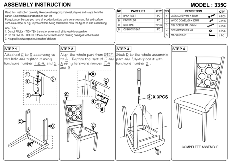 Baxton Studio 335C Assembly instruction