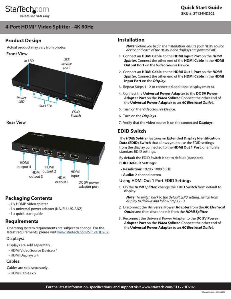 StarTech.com ST124HD202 quick start guide