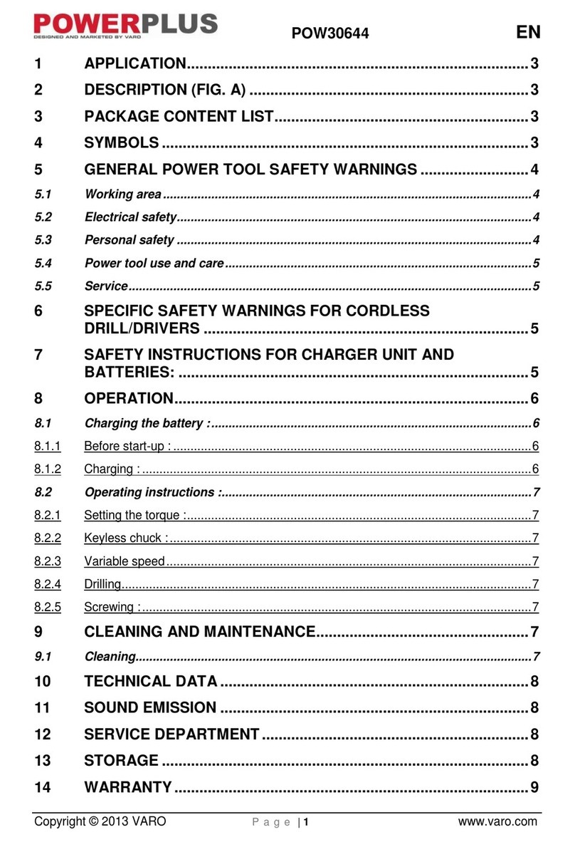 VARO Powerplus POW30644 User manual