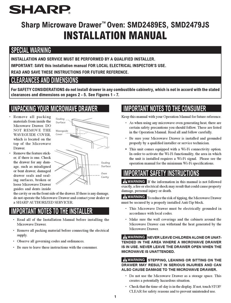 Sharp Microwave Drawer SMD2489ES User manual
