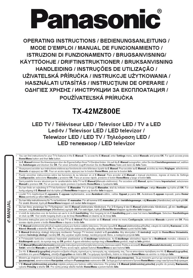 Panasonic TX-42MZ800E User manual