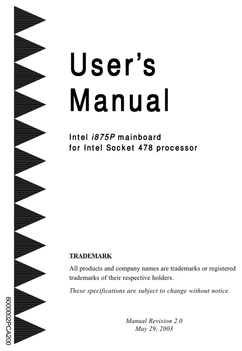 Intel i875P User manual
