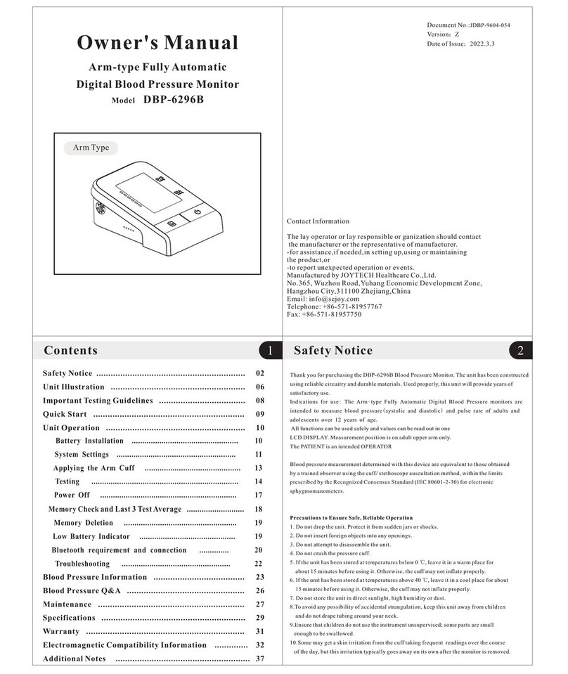 JOYTECH DBP-6296B User manual