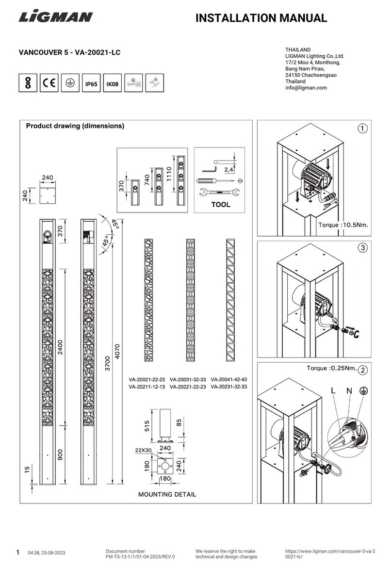 LIGMAN VA-20021-LC installation manual