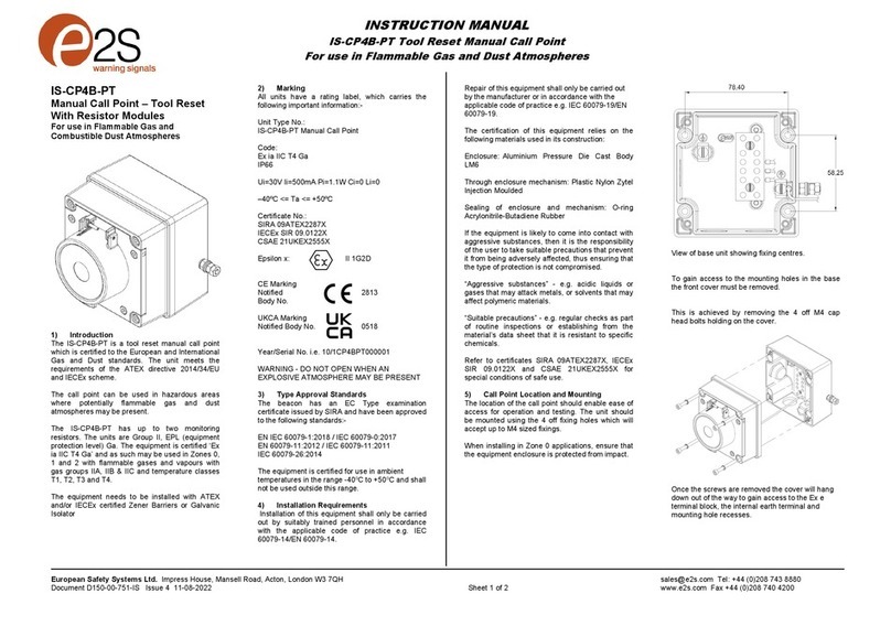 E2S IS-CP4B-PT User manual E2S IS-CP4B-PT User manual