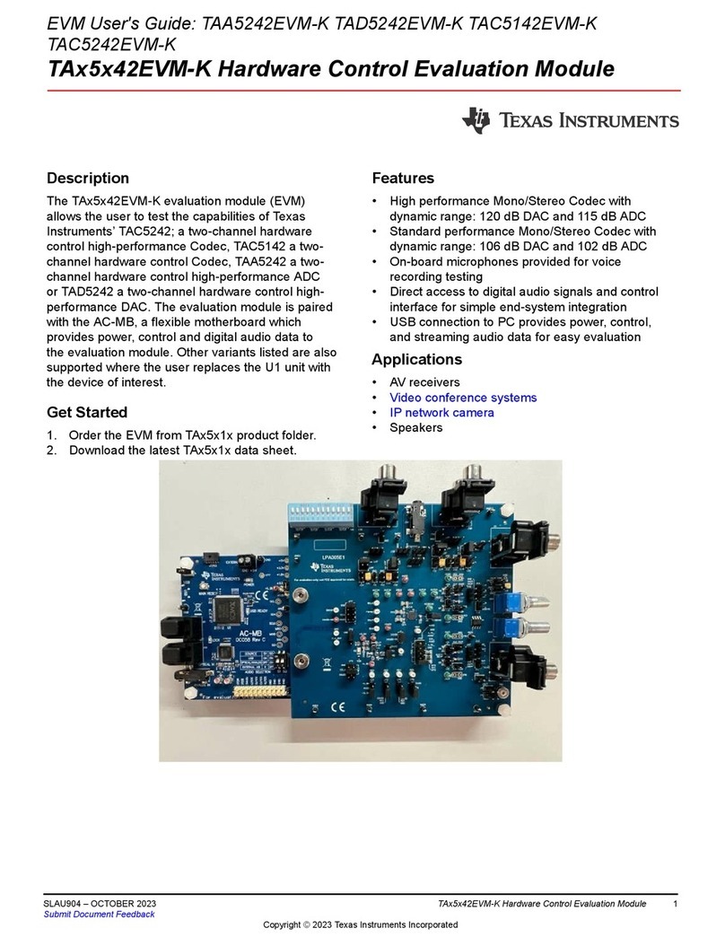 Texas Instruments TA 5 42EVM-K Series User manual