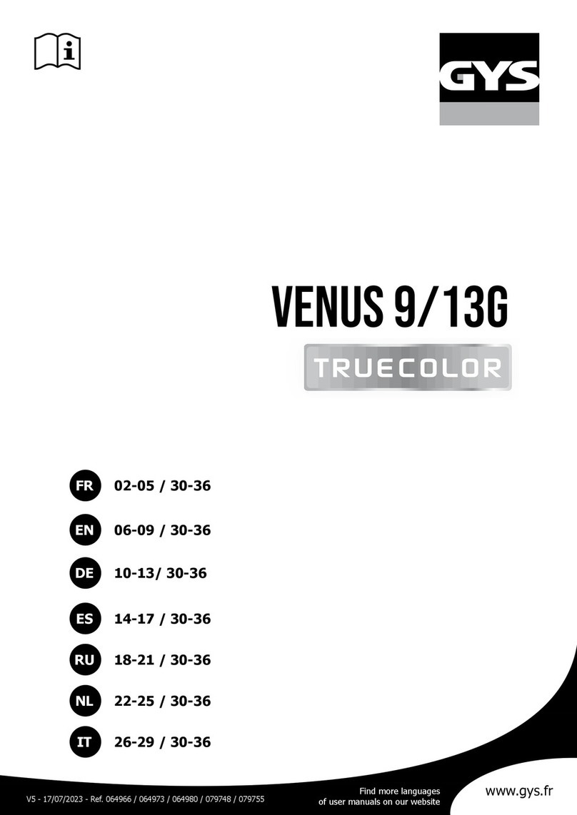 GYS VENUS 9/13G TRUECOLOR User manual