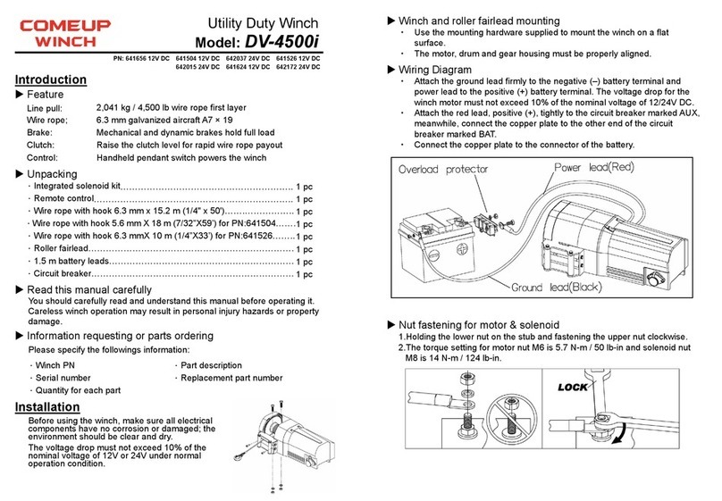 Come.up Winch DV-4500i manual Come.up Winch DV-4500i manual