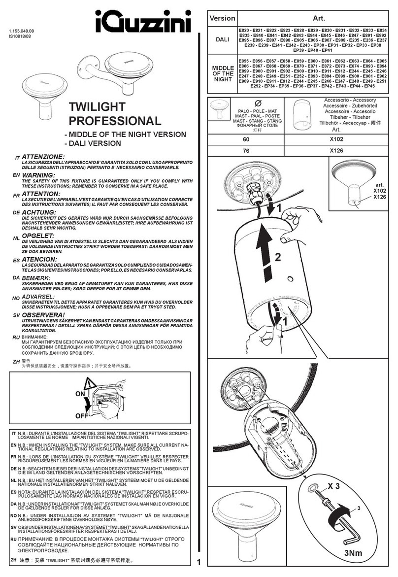 iGuzzini TWILIGHT PROFESSIONAL MIDDLE OF THE NIGHT... User manual