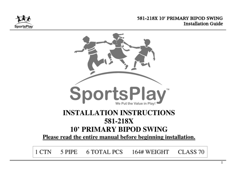 SportsPlay 10 PRIMARY BIPOD SWING installation instructions SportsPlay 10 PRIMARY BIPOD SWING installation instructions