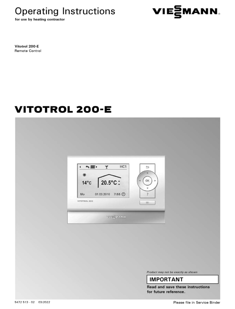 Viessmann VITOTROL 200-E operating instructions