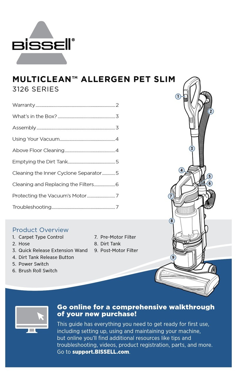 Bissell MULTICLEAN ALLERGEN PET SLIM 3126 Series manual