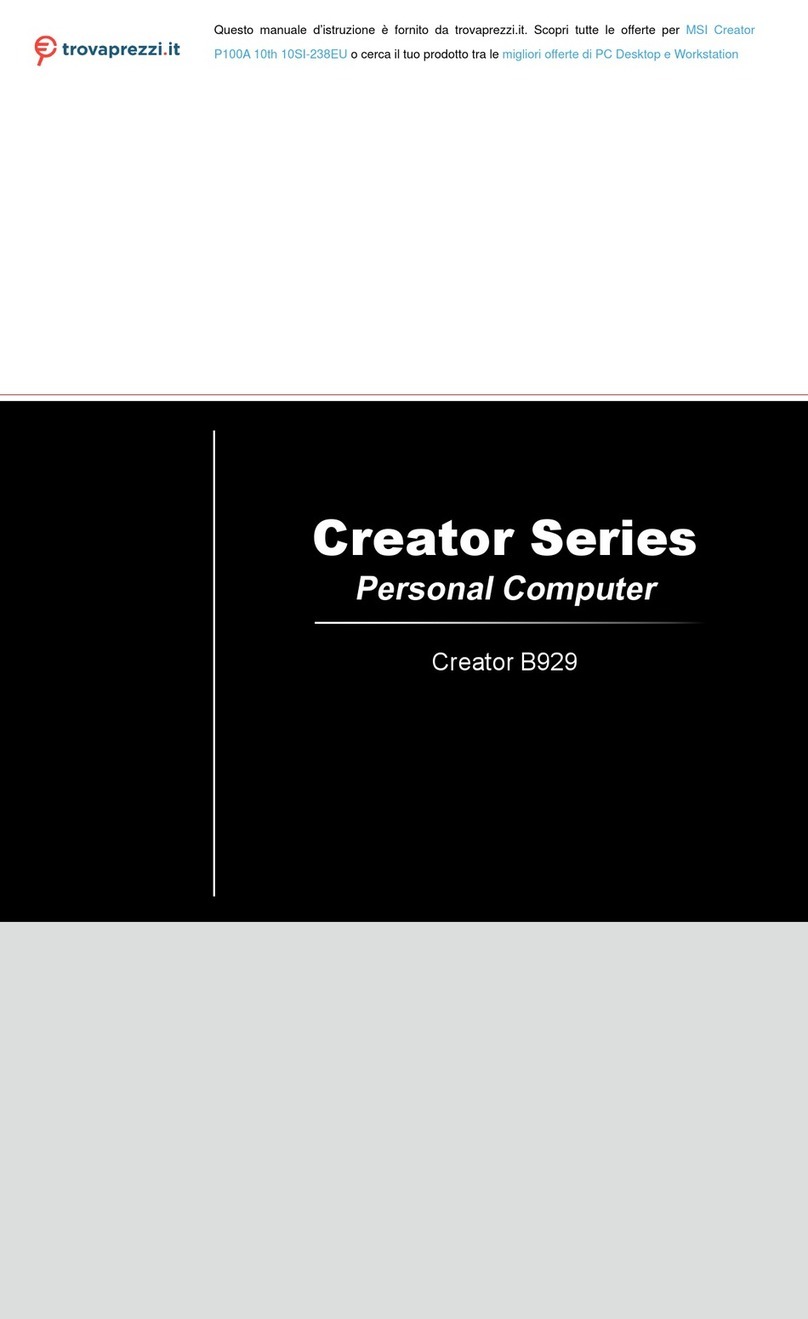 MSI Creator P100A 10th 10SI-238EU User manual