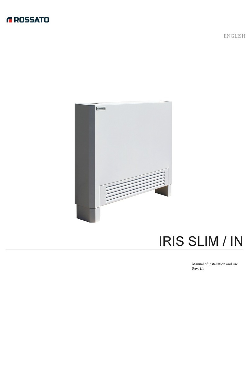 Rossato IRIS SLIM / IN Manual of installation and use