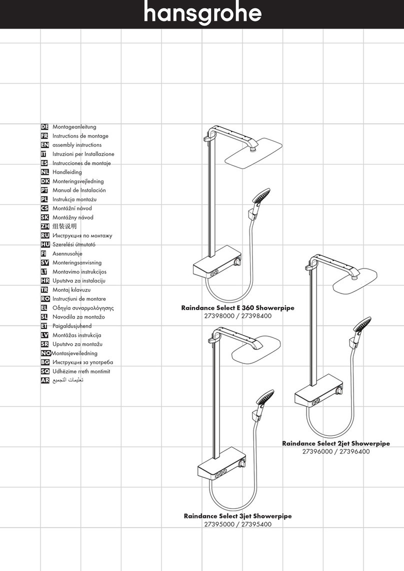 Hans Grohe Raindance Select E 360 Showerpipe 27398000 Assembly instructions