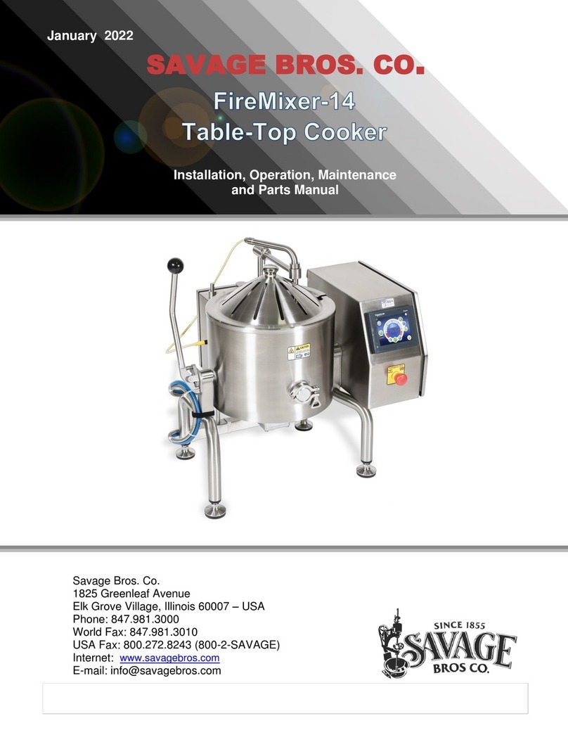 Savage Bros FireMixer-14 Installation, operation, maintenance and parts manual Savage Bros FireMixer-14 Installation, operation, maintenance and parts manual