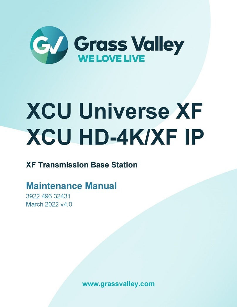 GRASS VALLEY XCU Universe XF User manual