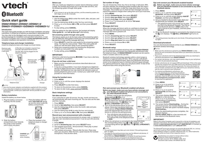 V-tech DS6621-2 User manual