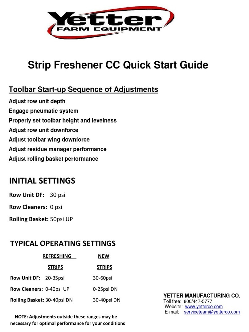 Yetter Strip Freshener CC User manual Yetter Strip Freshener CC User manual