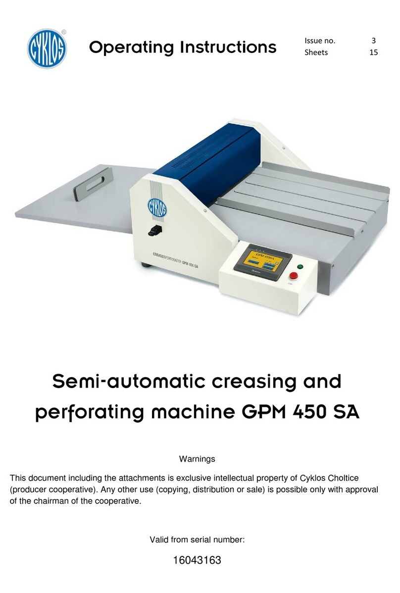 Cyklos GPM 450 SA operating instructions