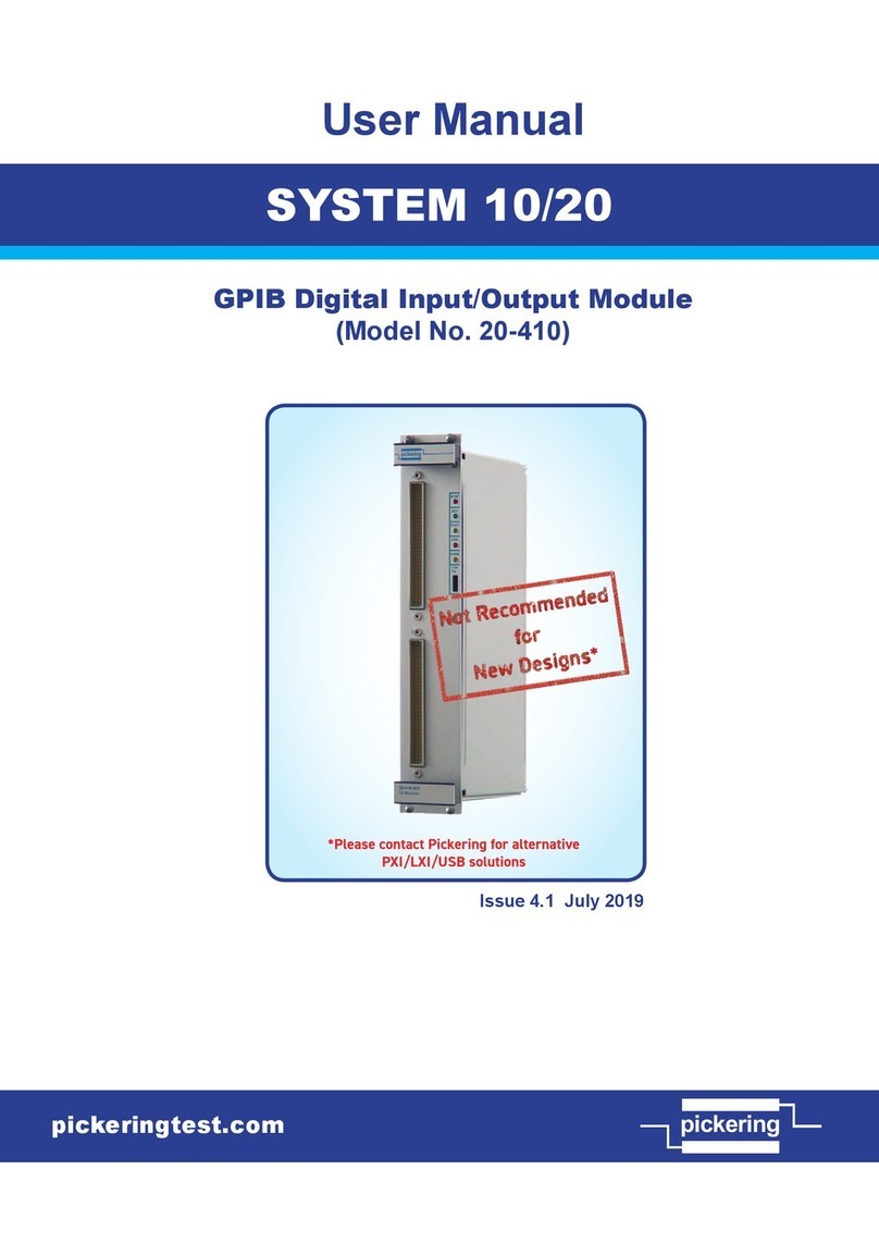 Pickering SYSTEM 10 User manual