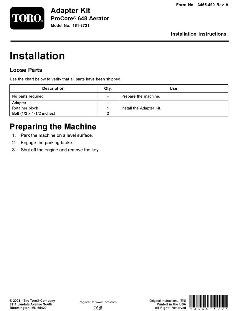 Toro ProCore 648 installation instructions