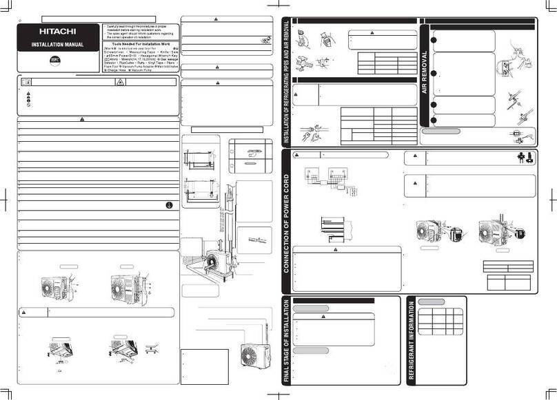 Hitachi RAC-25WEF User manual