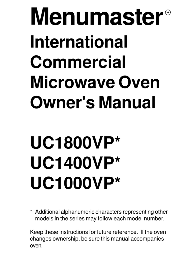 Menumaster UC1800VP Series owner's manual