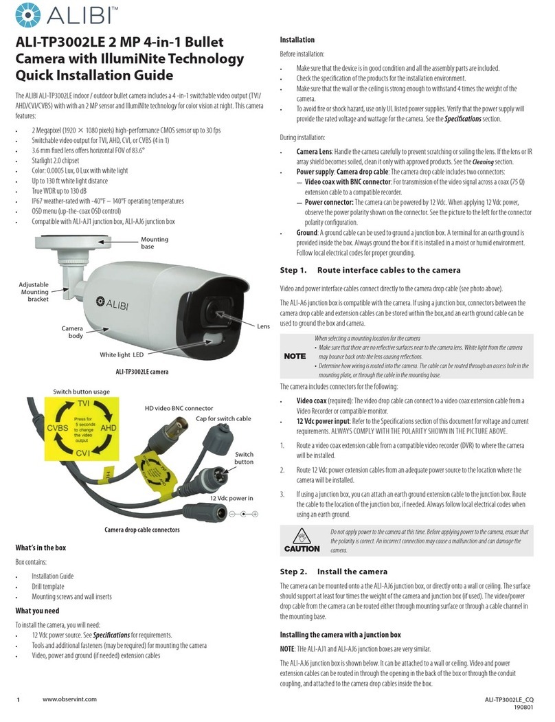 Observint ALIBI ALI-TP3002LE Quick installation guide