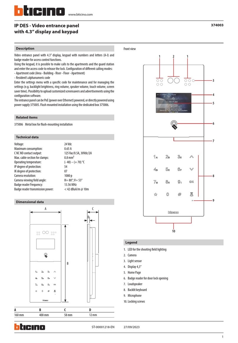 Bticino IP DES User manual