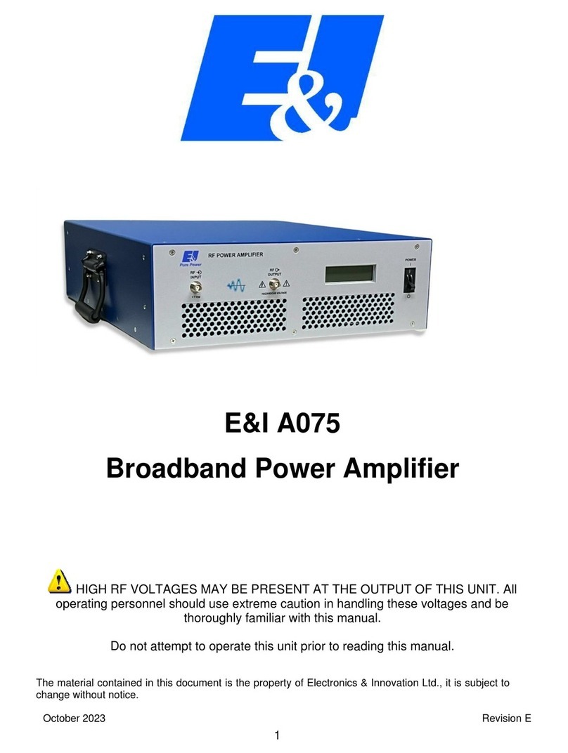 Electronics & Innovation A075 User manual