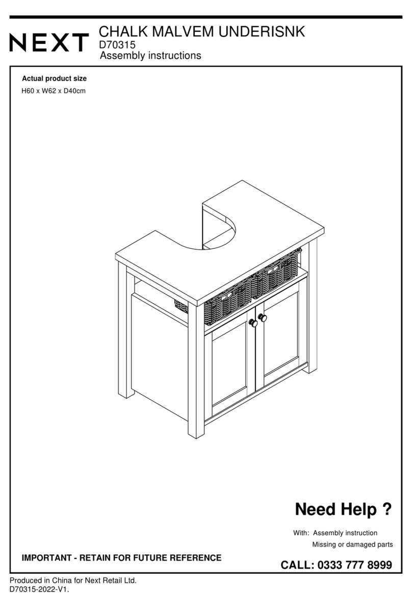 Next CHALK MALVEM UNDERSINK D70315 User manual