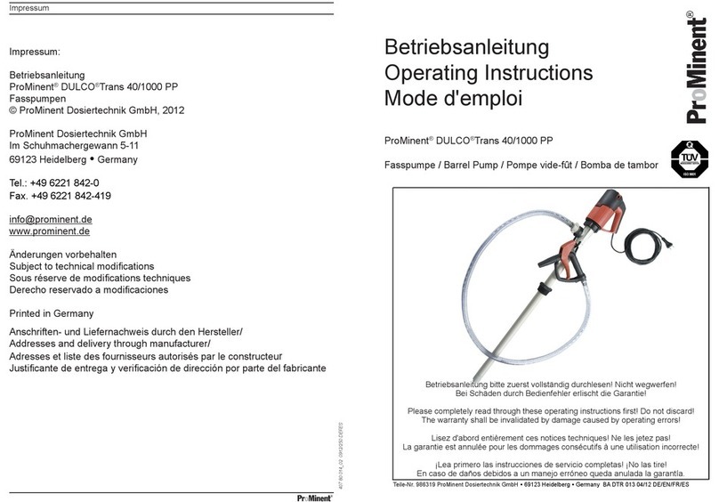 ProMinent DULCO Trans 40/1000 PP operating instructions