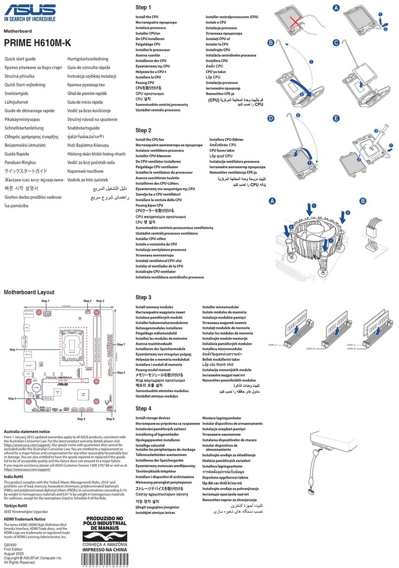 Asus PRIME H610M-K ARGB User manual