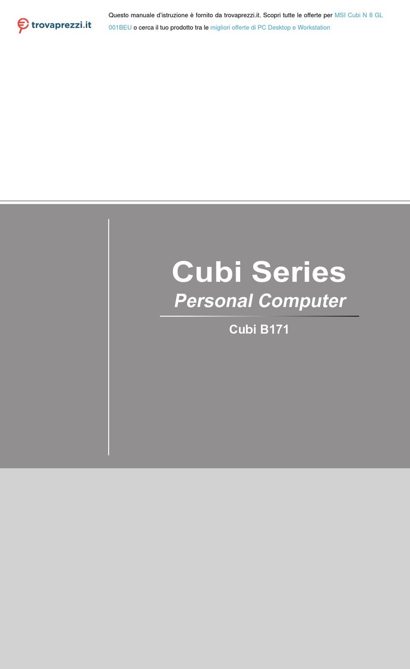 MSI Cubi N 8 GL 001BEU User manual