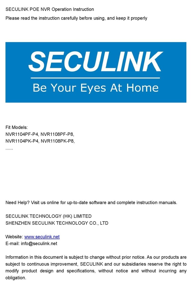 Seculink NVR1104PF-P4 manual