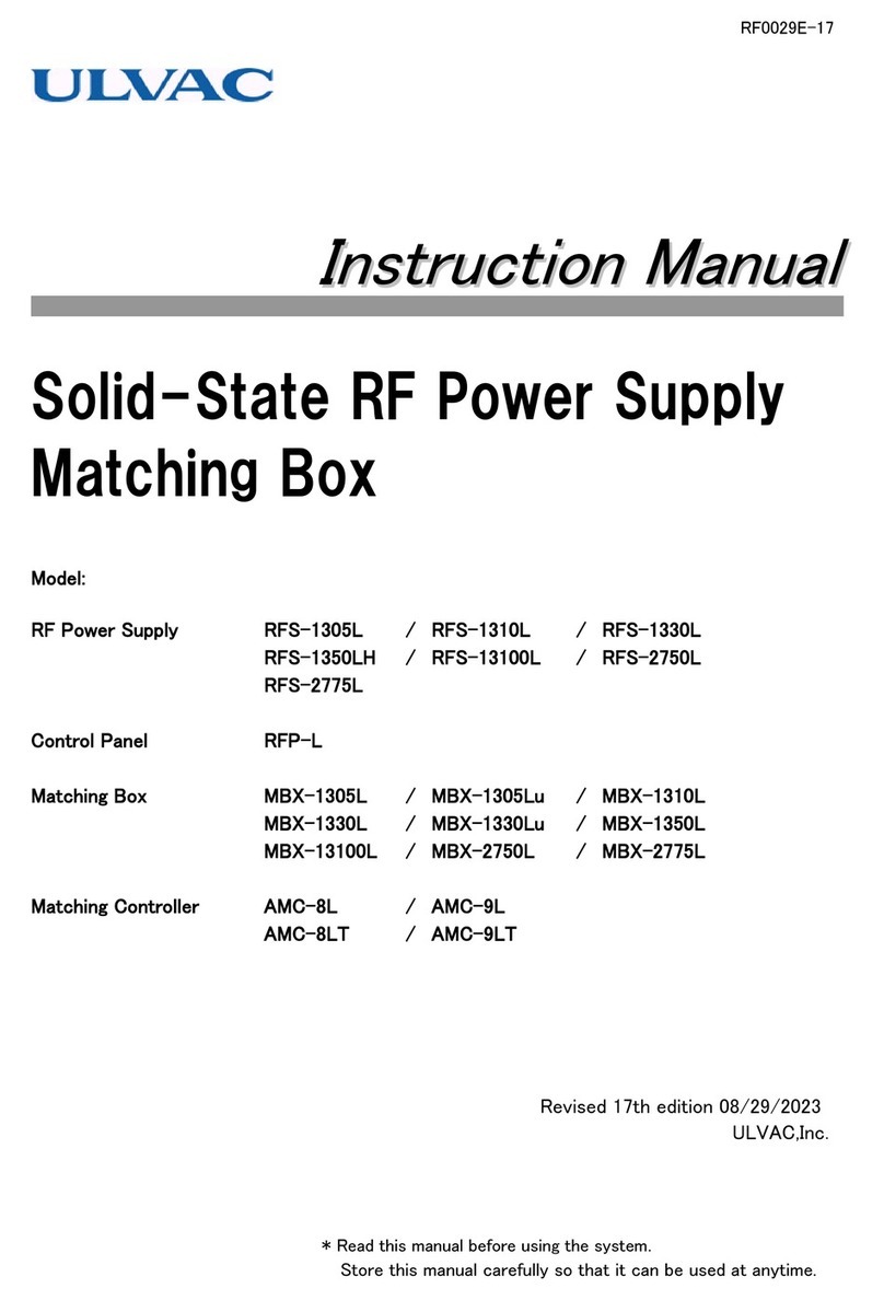 Ulvac RFS-1305L instruction manual