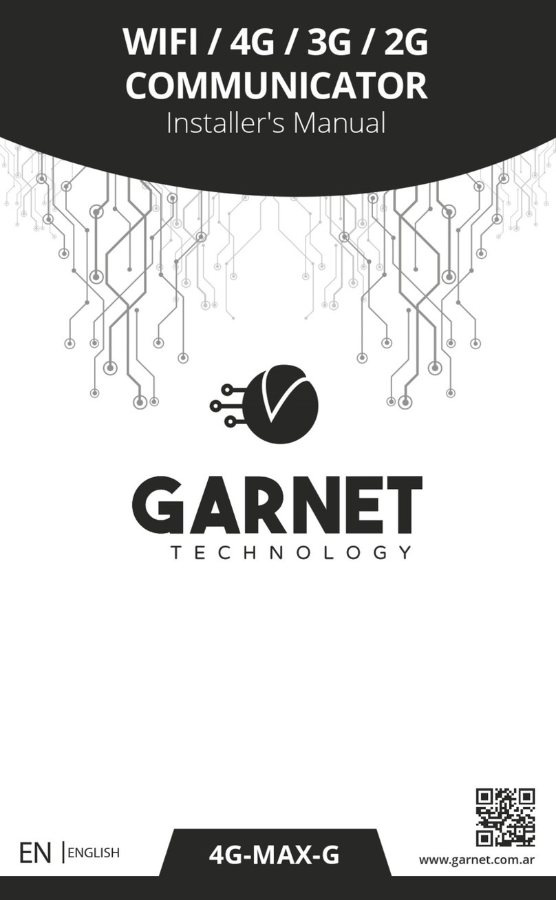 Garnet 4G-MAX-G Installer manual