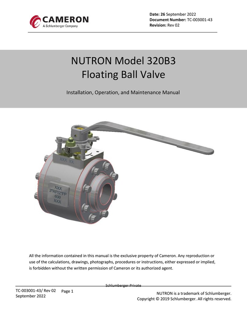 Schlumberger CAMERON NUTRON 320B3 Installation, operation and maintenance manual