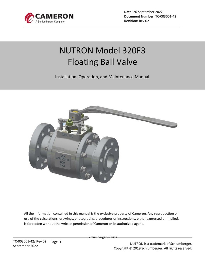 Schlumberger CAMERON NUTRON 320F3 Installation, operation and maintenance manual