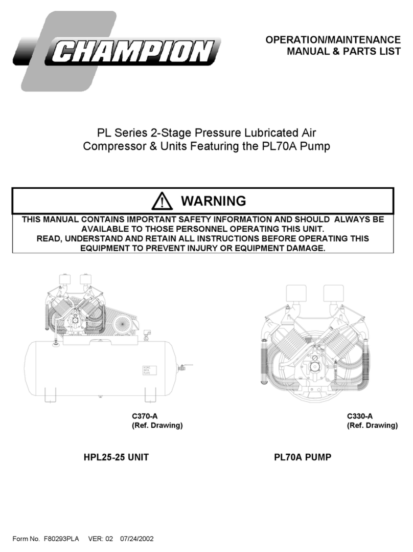 Champion PL Series User manual